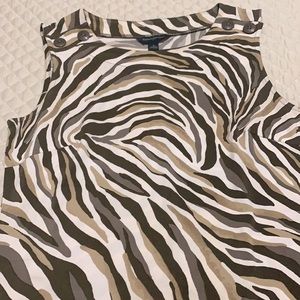 Safari print casual dress